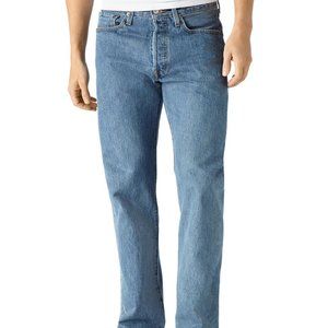 501® Original Levis® Fit Men's Straight Leg Button Fly Jeans (Med Stonewash0193)